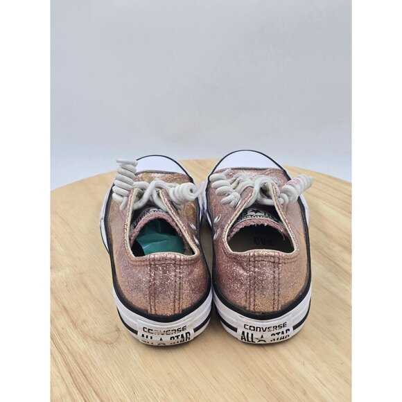 Converse Chuck Taylor Low Top rose gold Glitter Shoes youth size 12 - Picture 2 of 8